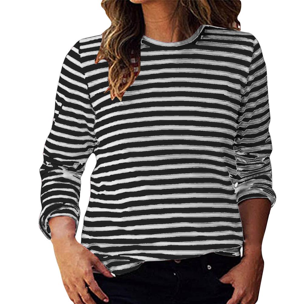 Long Sleeve Slub Knit Stripe Boat Neck  |  Womens Long Sleeve Tops Long Sleeve Tops Long Sleeve Tops