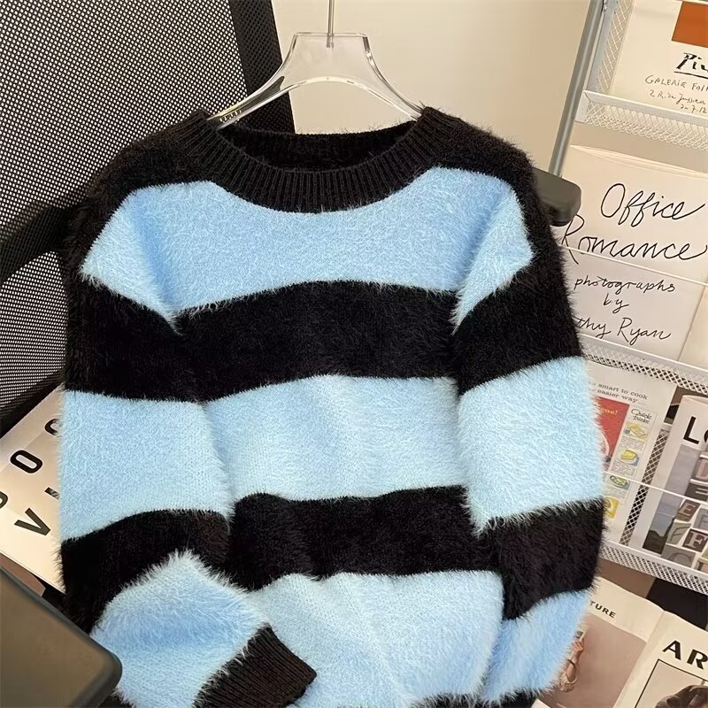 Long Sleeve Stripe Feather Jumper  |  Womens Jumpers Jumpers Jumpers