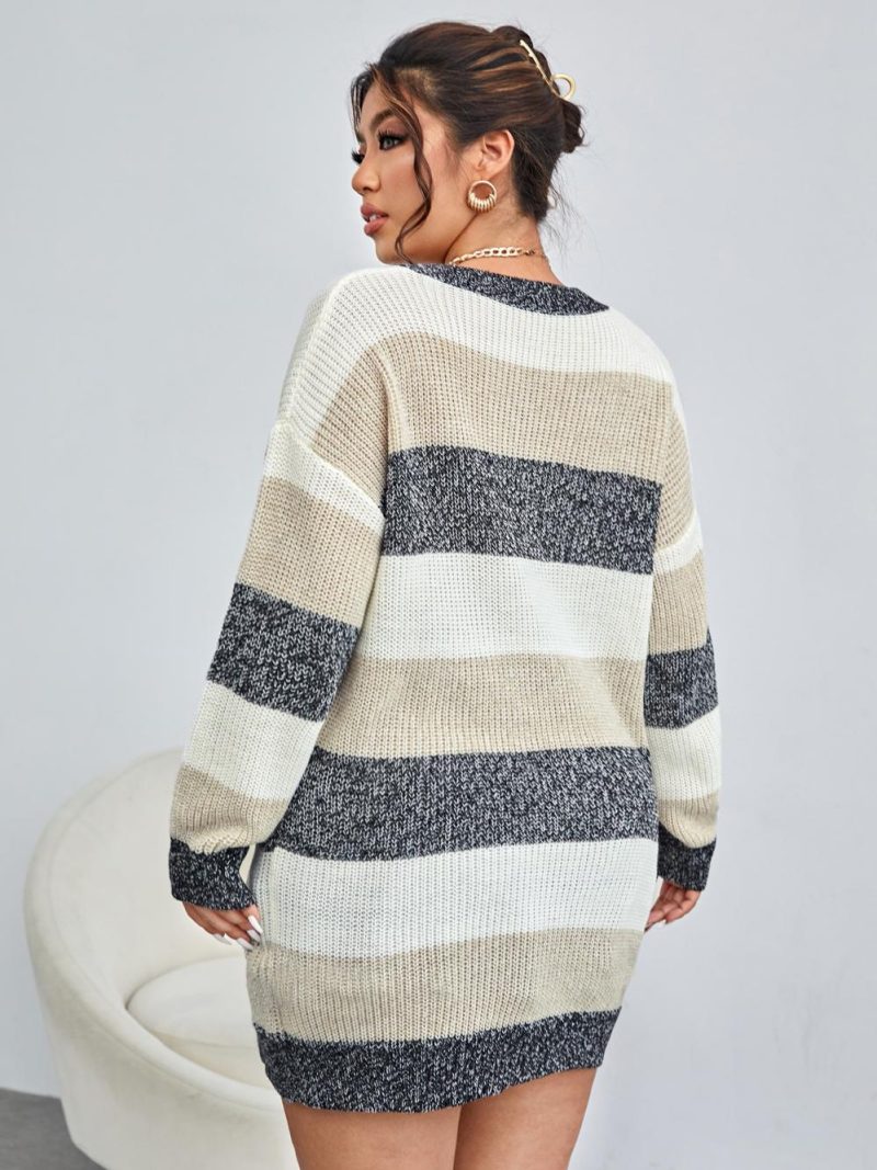 Long Sleeve Stripe Popcorn Jumper  |  Womens Jumpers Jumpers Jumpers