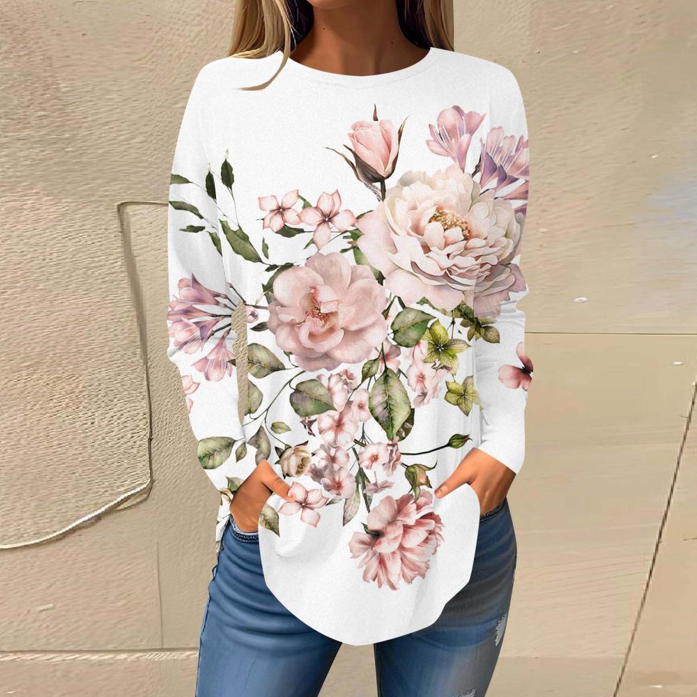 Long Sleeve Sublimation Printed Top  |  Womens Long Sleeve Tops Long Sleeve Tops Long Sleeve Tops