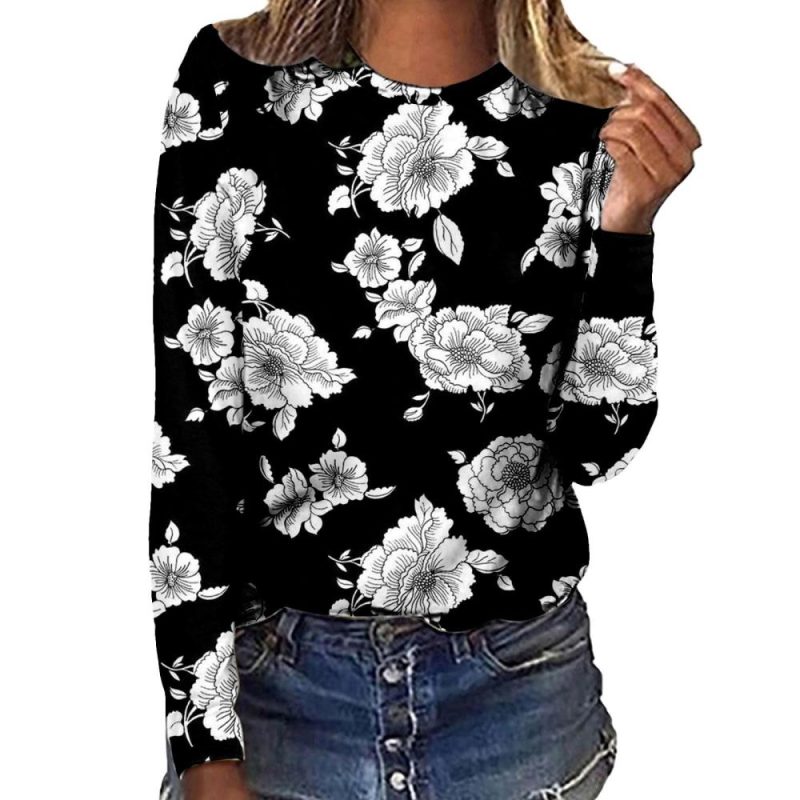 Long Sleeve Sublimation Printed Top  |  Womens Long Sleeve Tops Long Sleeve Tops Long Sleeve Tops