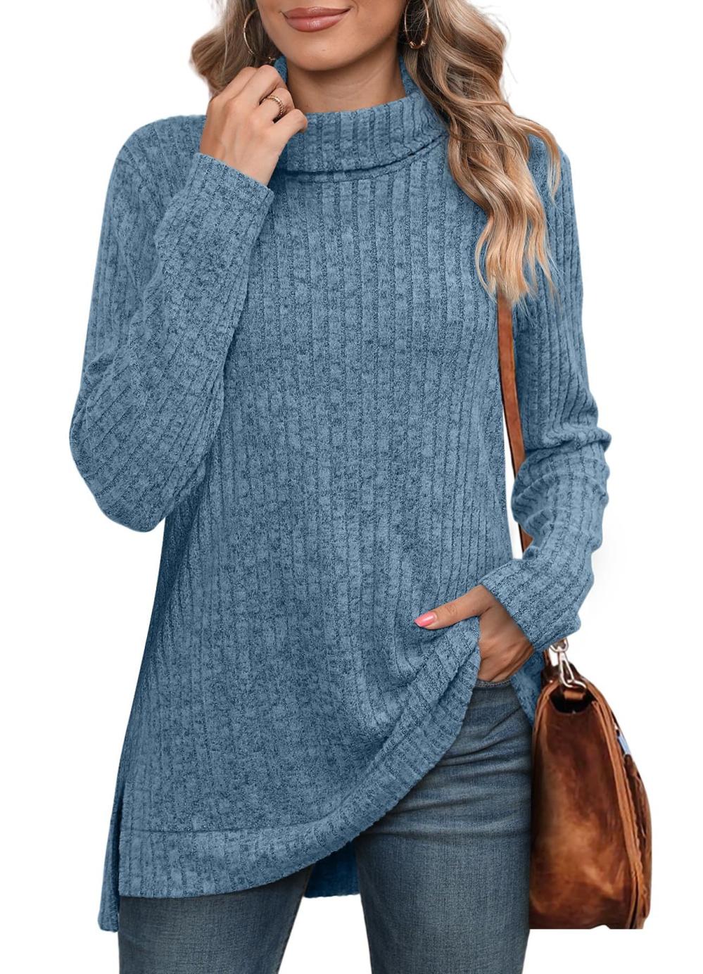 Long Sleeve Tured Cowl Neck Top  |  Womens Long Sleeve Tops Long Sleeve Tops Long Sleeve Tops