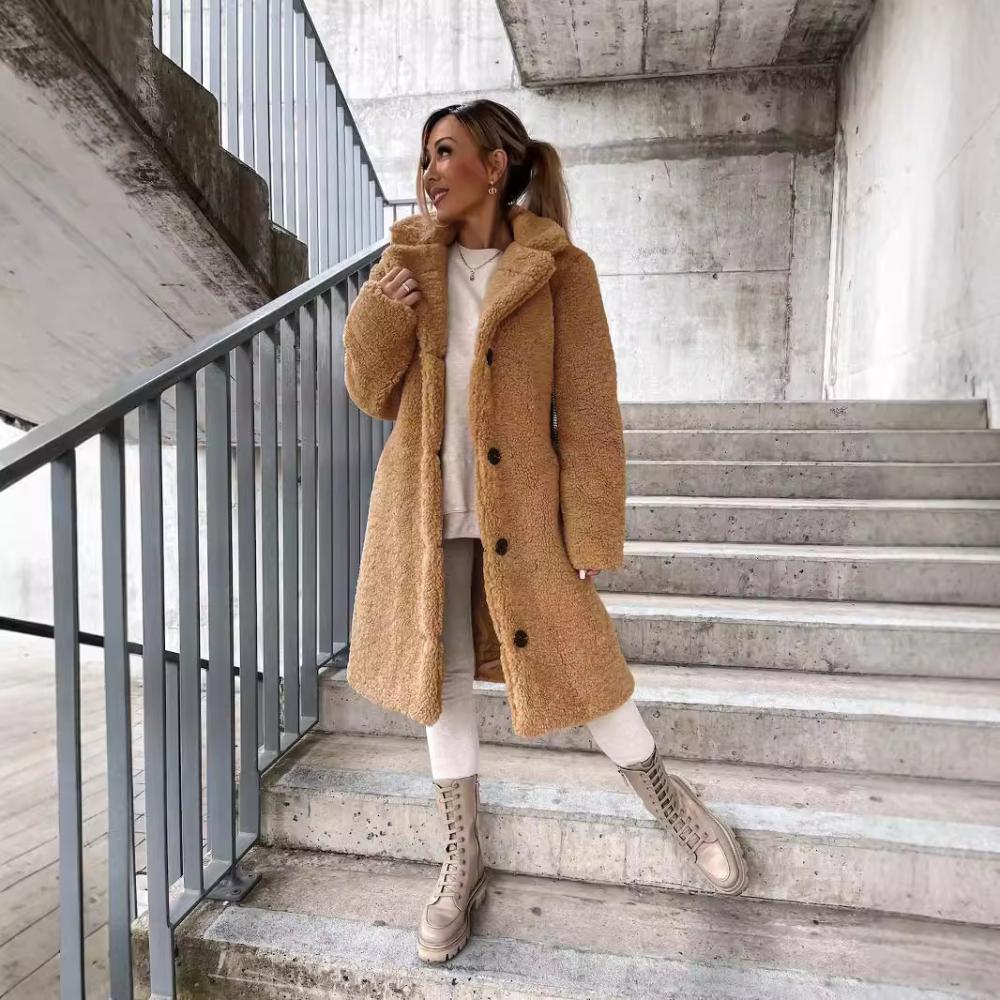 Long  Thermal Fleece Coat  |  Womens Coats Coats Coats