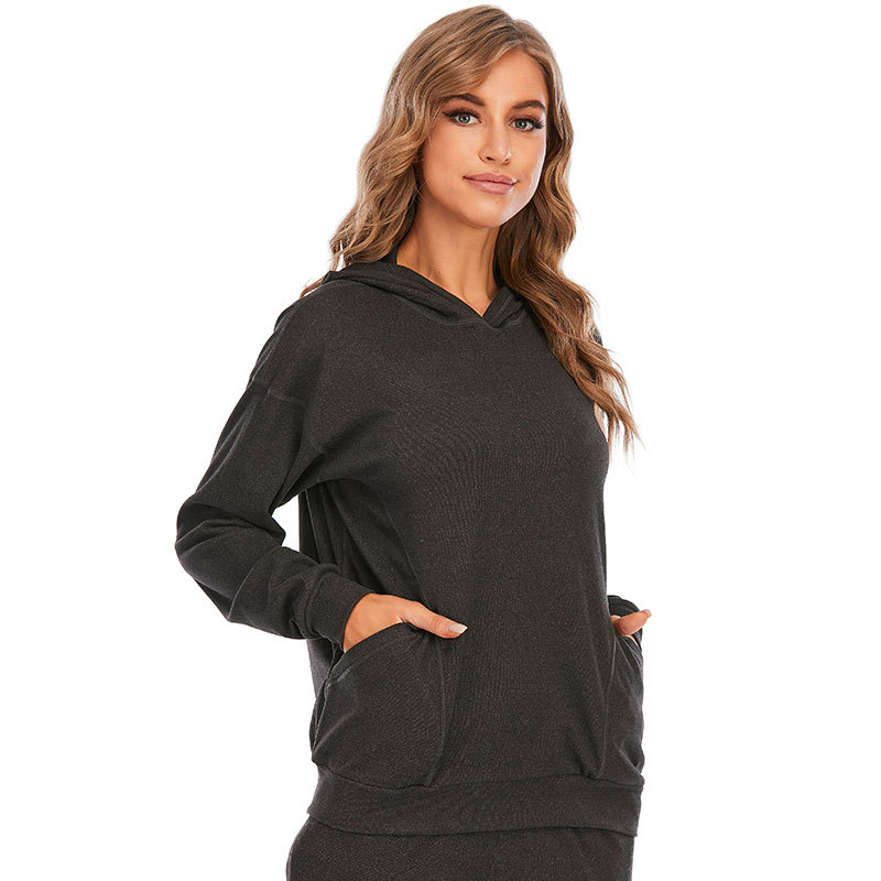 Miller Long Sleeve Cosy Leisure Top With Hood  |  Womens Long Sleeve Tops Long Sleeve Tops Long Sleeve Tops