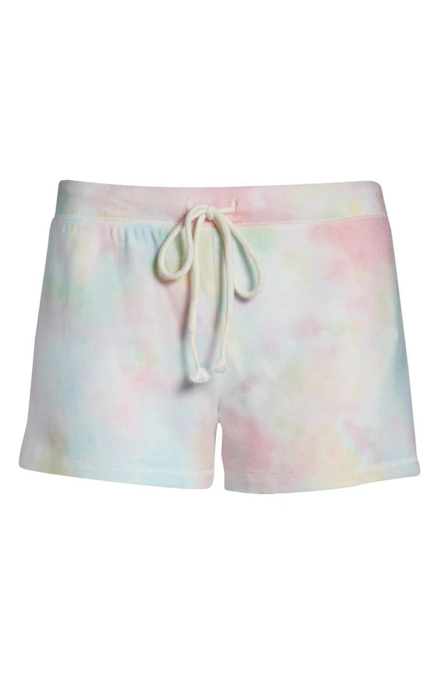 Multicolor Print Drawstring Casual Elastic Waist Pocketed Shorts  |  Womens Shorts Bottoms Shorts