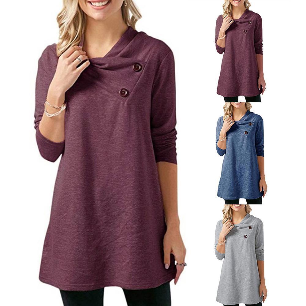 Noni B Knit Cowl Neck Tunic Top  |  Womens Tunics Tops Tunics