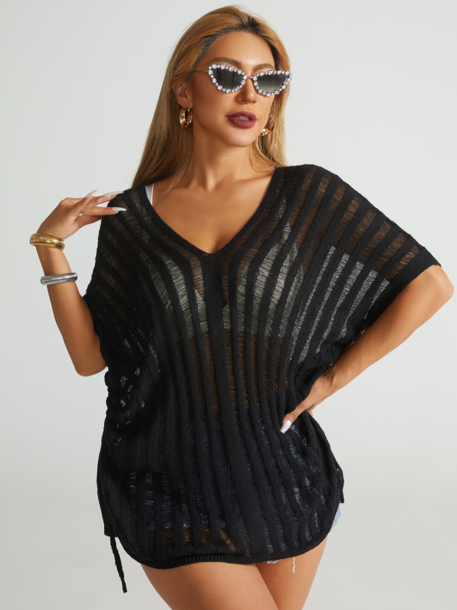 Noni B Textured Knitwear Overlay Top  |  Womens Kaftans Kaftans Kaftans