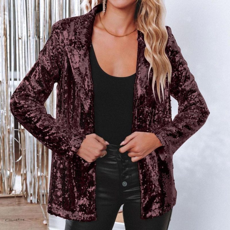 Paillette Blazer Jacket  |  Womens Jackets Jackets Jackets