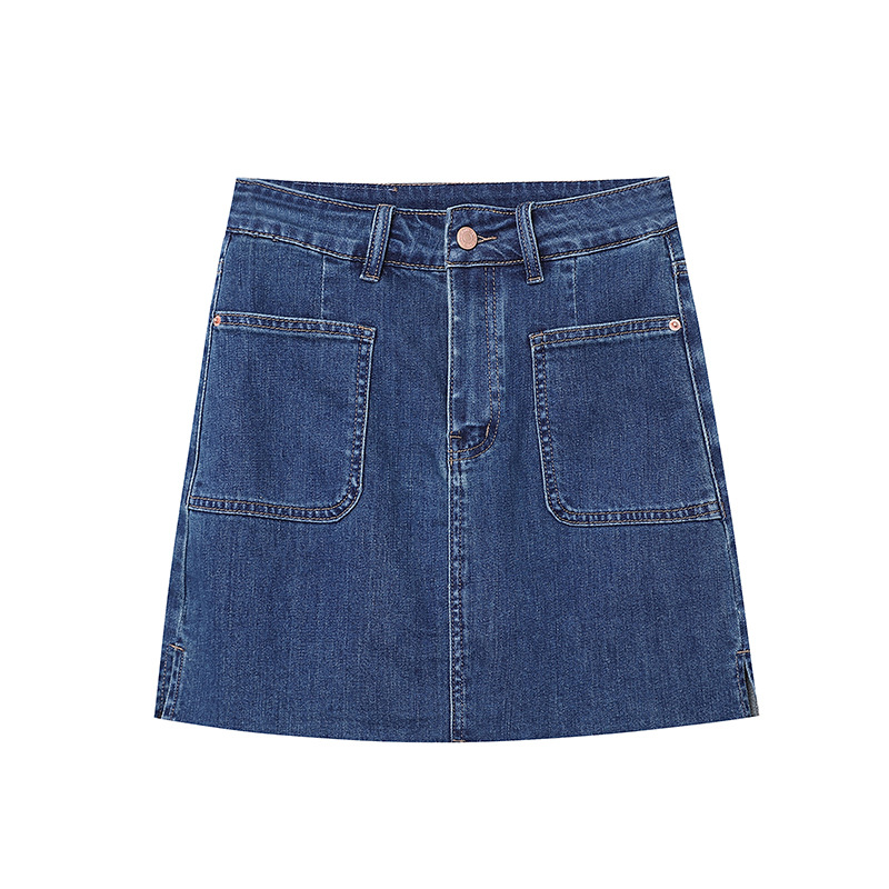 Paperbag Waist Short Denim Skirt  |  Womens Skirts Bottoms Skirts