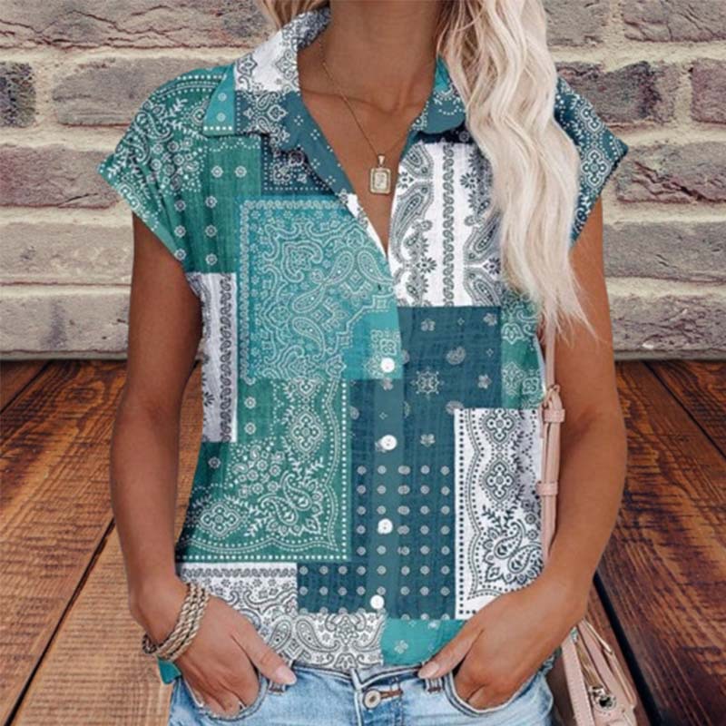 Printed Sleeveless Rayon Blouse  |  Womens Singlets & Tanks Singlets & Tanks Singlets & Tanks