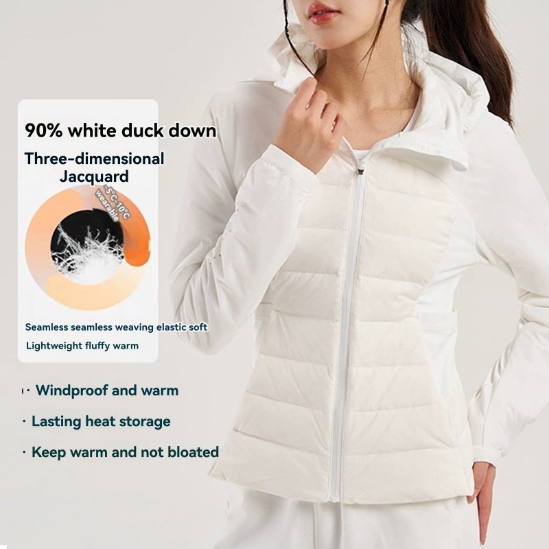 Regular Length Long Sleeve Puffer With Detachable Hood  |  Womens Puffers Outerwear Puffers