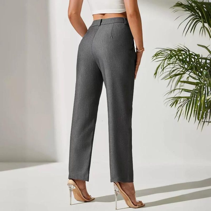 Rib Waist Slim Ale Length Pants  |  Womens Pants Bottoms Pants