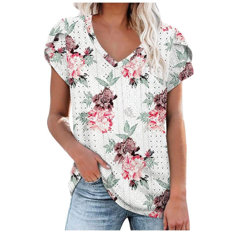 Round Neck Sleeveless Printed T Shirt  |  Womens Singlets & Tanks Singlets & Tanks Singlets & Tanks