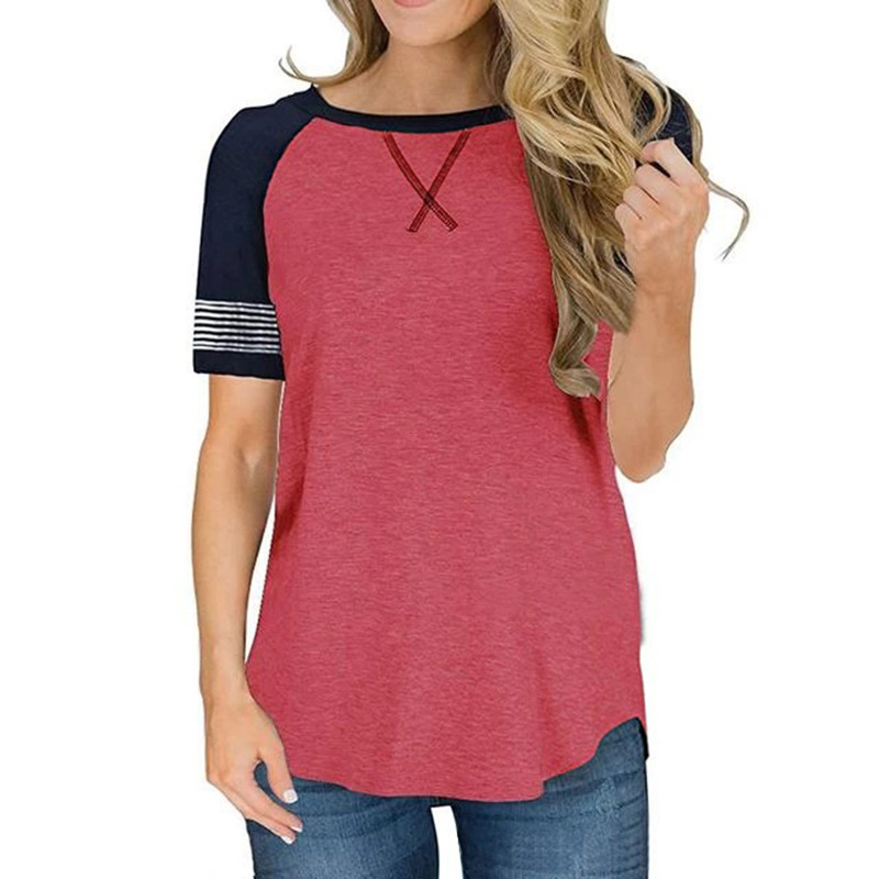 Round Neck Striped Tunic Top  |  Womens Tunics Tops Tunics