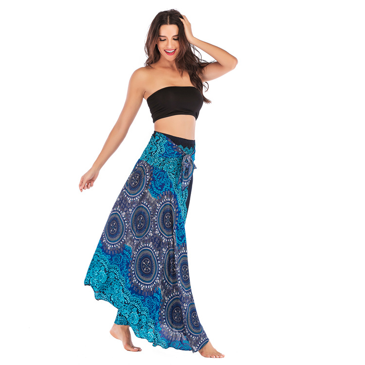 Scarf Print Hanky Hem Maxi Skirt  |  Womens Skirts Bottoms Skirts