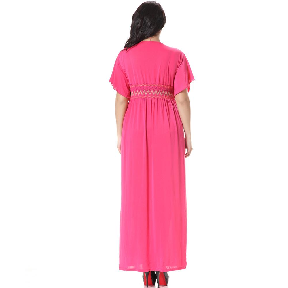 Shirred Waist Roll Sleeve Midi Dress  |  Womens Midi Dresses Dresses Midi Dresses