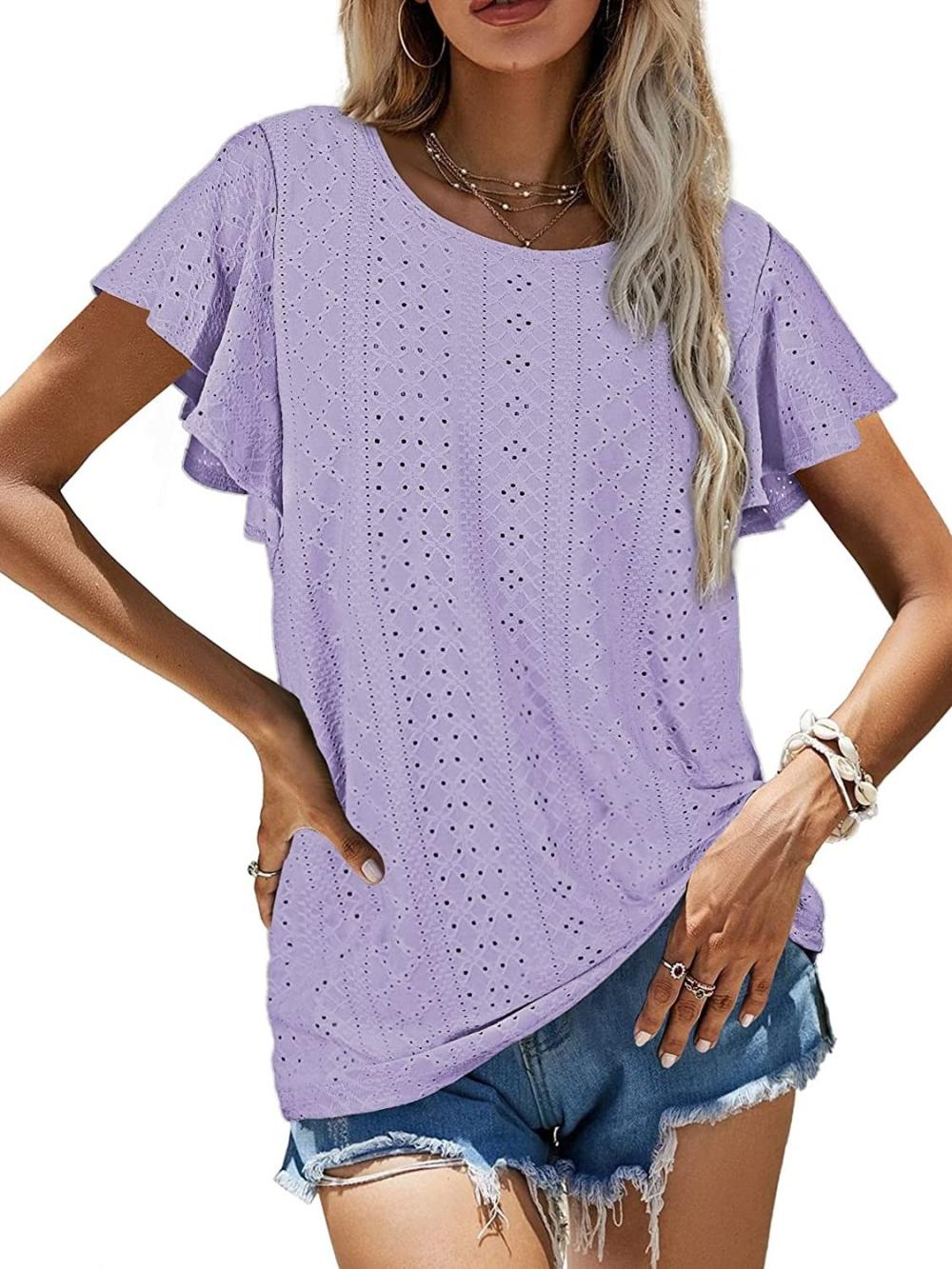 Short Sleeve Shirred Blouse  |  Womens Shirts & Blouses Shirts & Blouses Shirts & Blouses