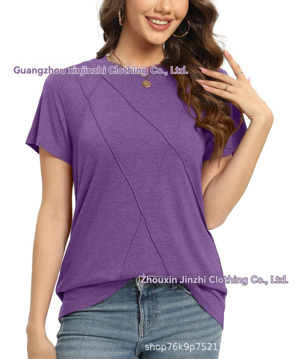 Short Sleeve Textured V-Neck Top  |  Womens Short Sleeve Tops Short Sleeve Tops Short Sleeve Tops