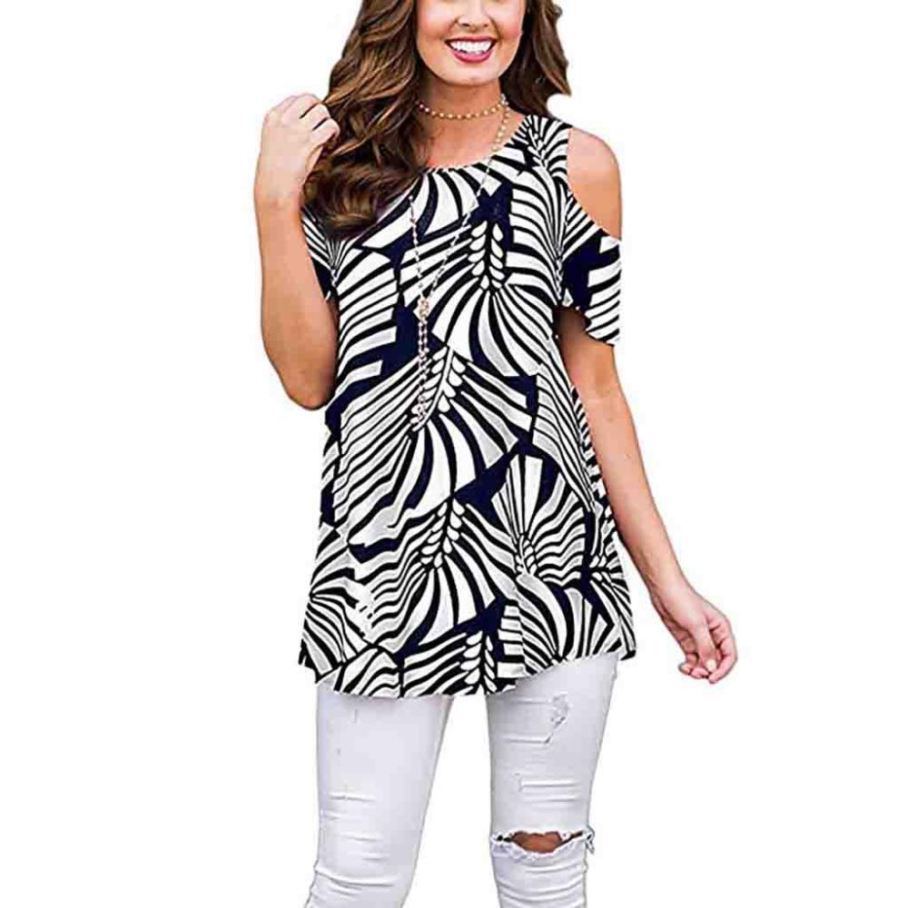 Short Sleeve Tiered Geo Blouse  |  Womens Shirts & Blouses Shirts & Blouses Shirts & Blouses