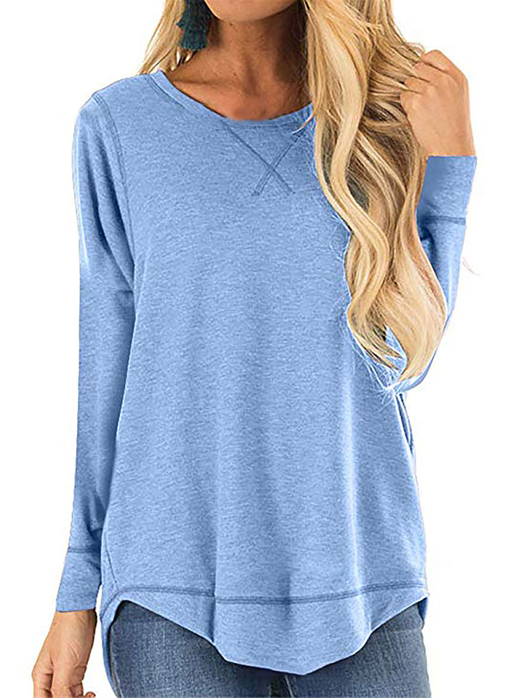 Side Split Loose Casual Jumper  |  Womens Tunics Tops Tunics