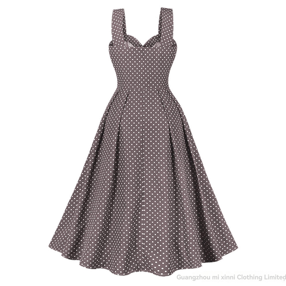 Sleeveless A-Damien Russo Dress With Polka Dot Pattern 42 It Women  |  Womens Sleeveless Dresses Dresses Sleeveless Dresses