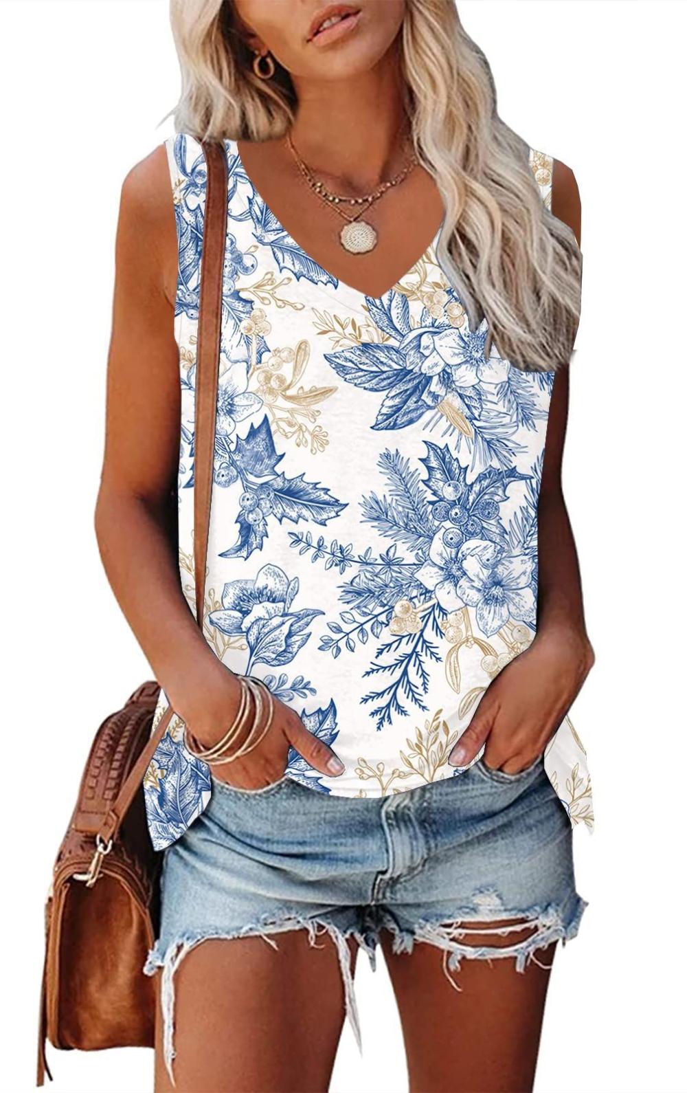 Sleeveless All Over Printed Textured Top  |  Womens Singlets & Tanks Singlets & Tanks Singlets & Tanks