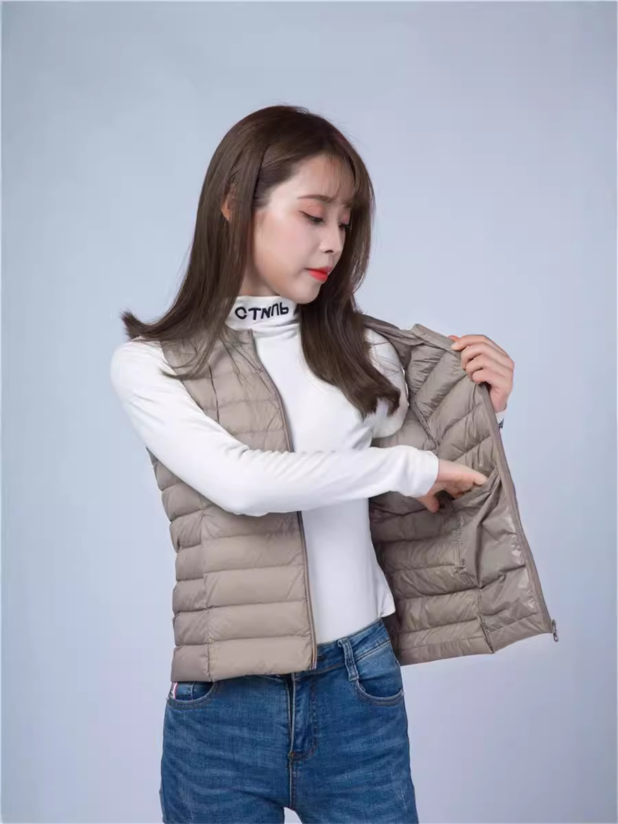 Sleeveless Fleece Lined Puffer Vest  |  Womens Puffers Outerwear Puffers