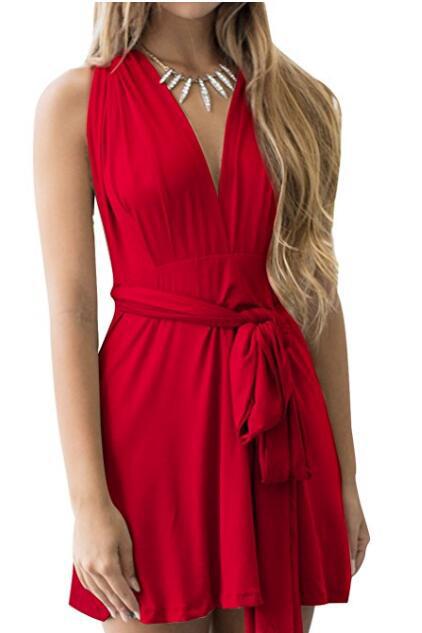 Sleeveless Halter Bandage Dress  |  Womens Sleeveless Dresses Dresses Sleeveless Dresses