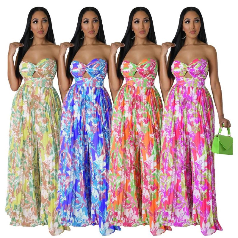 Sleeveless Trapeze Belted Maxi Dress  |  Womens Maxi Dresses Dresses Maxi Dresses