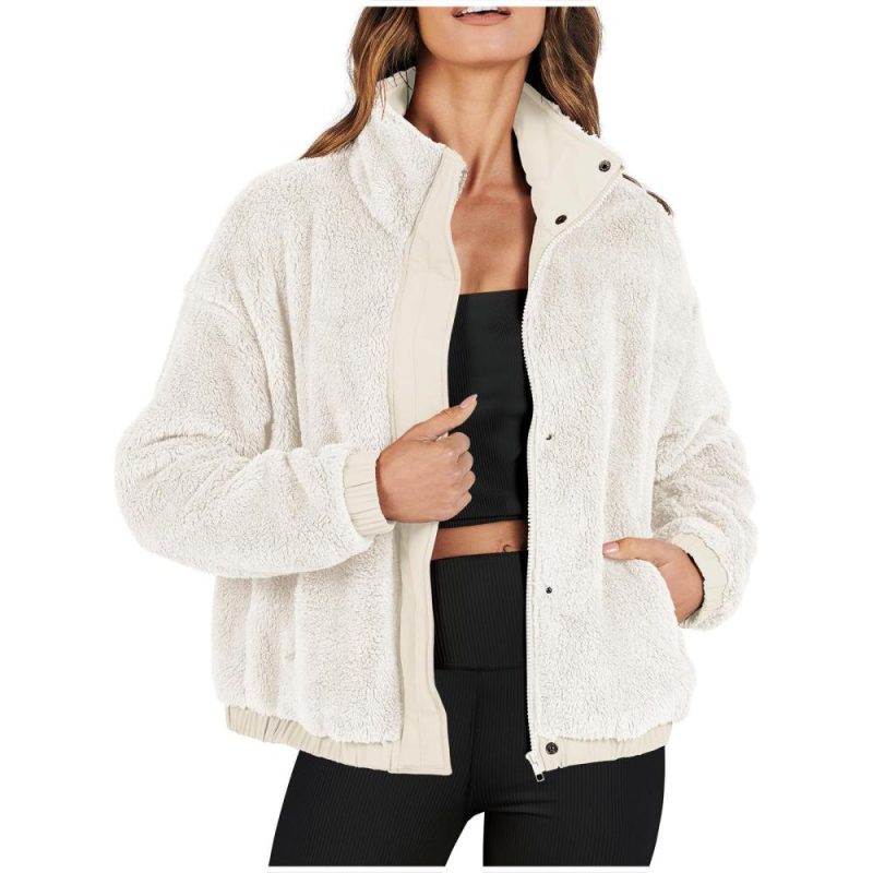 Stand-Up Collar Fleece Jacket  |  Womens Jackets Jackets Jackets