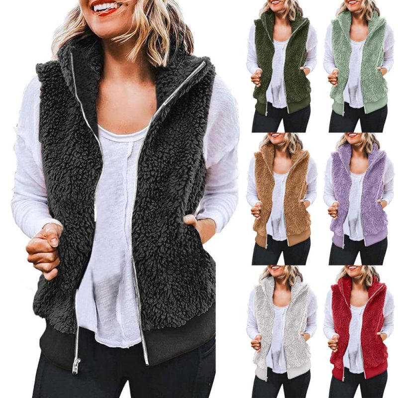 Stand-Up Collar Fleece Jacket  |  Womens Jackets Jackets Jackets