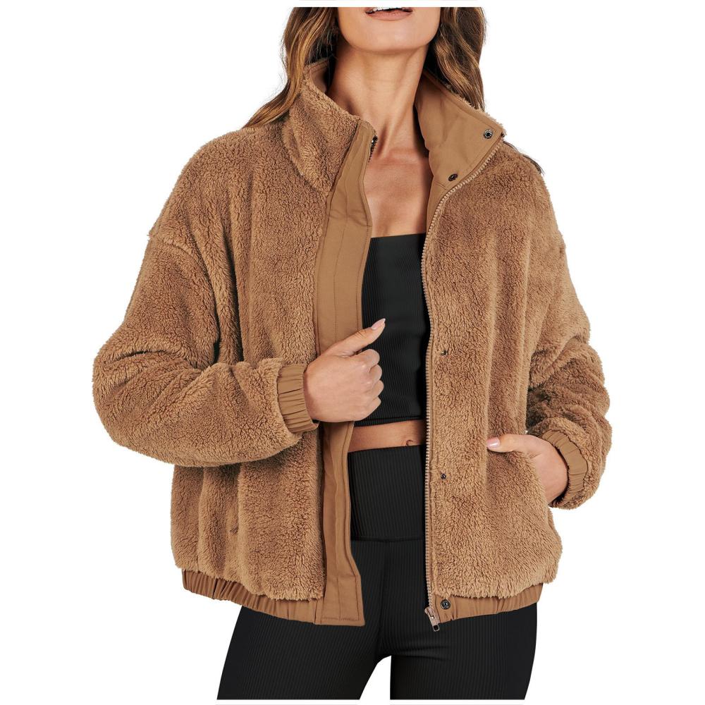 Stand-Up Collar Fleece Jacket  |  Womens Jackets Jackets Jackets