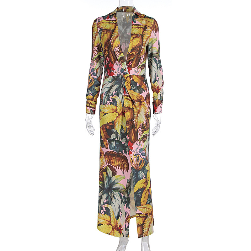 Table Eight Long Sleeve Printed Maxi Dress  |  Womens Maxi Dresses Dresses Maxi Dresses