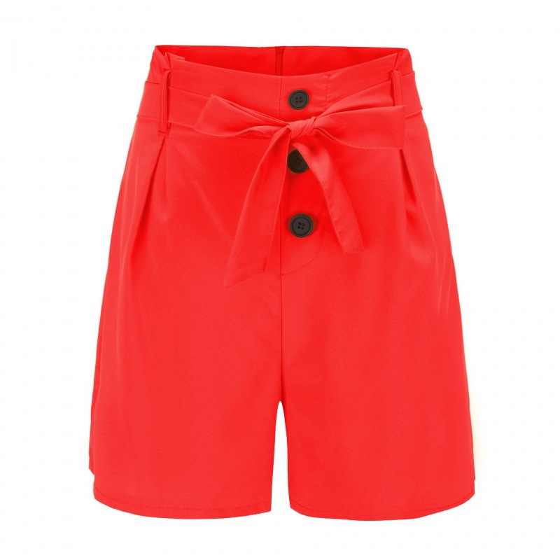 Tie Waist Button Detail Linen Short  |  Womens Shorts Bottoms Shorts