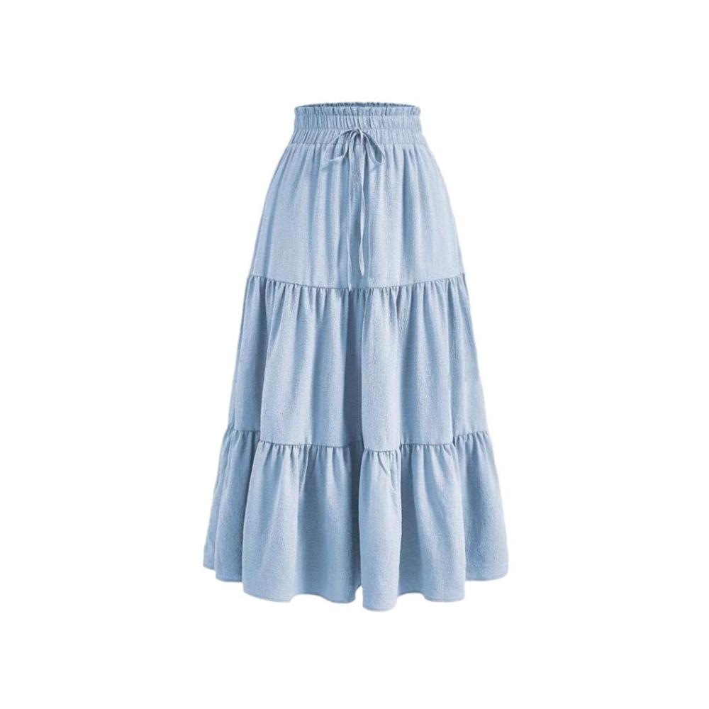 Tiered Rayon Maxi Skirt  |  Womens Skirts Bottoms Skirts