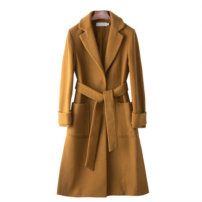 Waistband Coat With Pockets   |  Womens Coats Coats