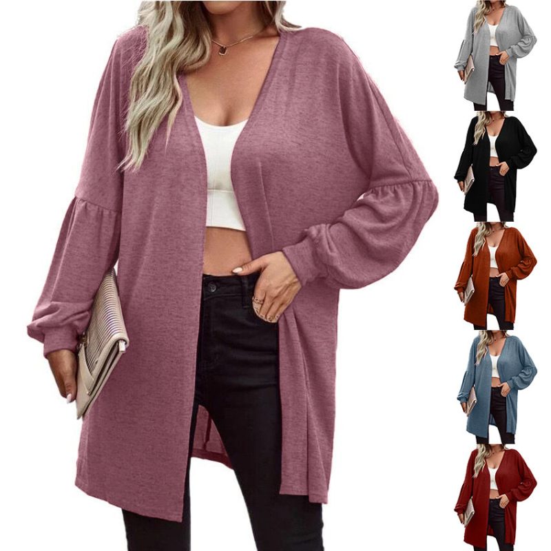 Women’s Long Lantern Sleeves Cardigans  |  Womens Cardigans Cardigans Cardigans