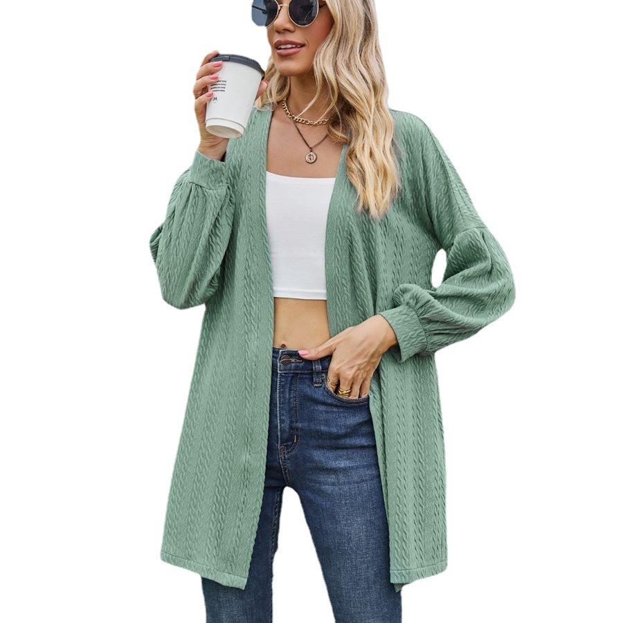 Women’s Long Lantern Sleeves Cardigans  |  Womens Cardigans Cardigans Cardigans