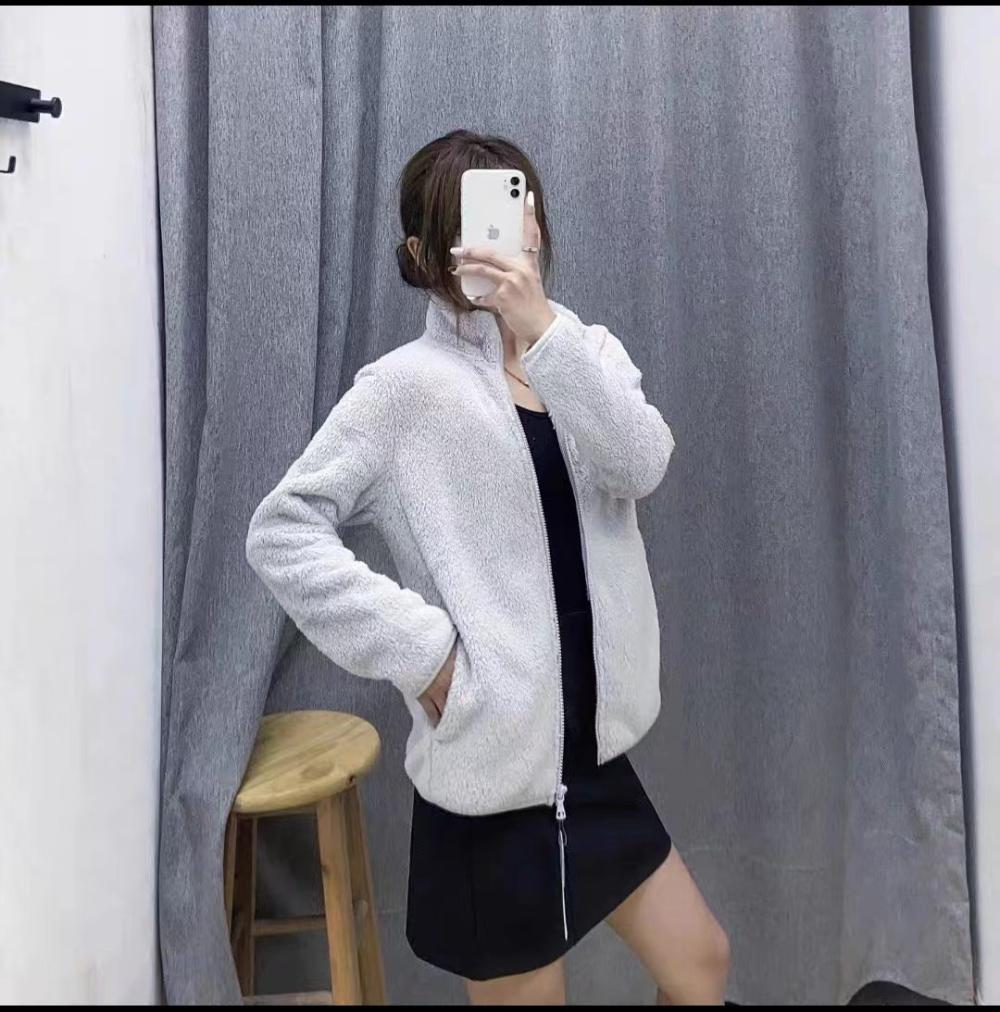 Women’s Stand-Up Collar Fleece Zipper Coat  |  Womens Coats Coats Coats