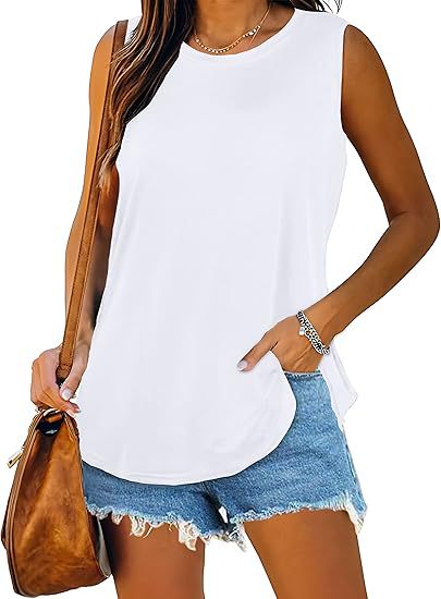 Womens V Neck Flowy Sleeveless Tank Tops  |  Womens Singlets & Tanks Singlets & Tanks Singlets & Tanks